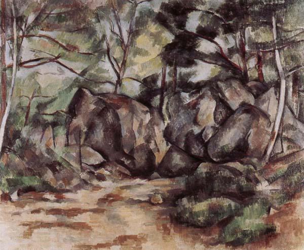 Paul Cezanne Le Sous-bois Norge oil painting art